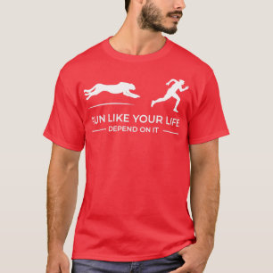 Runner sprinter met cadeau sport marathon run t-shirt