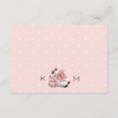 Runner Theme Roze Sneaker Bloemen Trouwadvies Advieskaart (Achterkant)