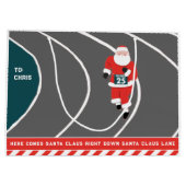Runner Track en Field Christmas Grote Gift Bag Groot Cadeauzakje (Achterkant)