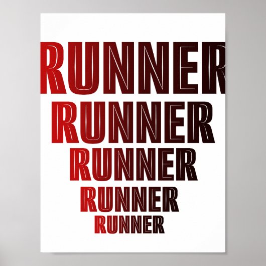 Runner Typografie Ontwerp Poster (Voorkant)