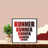 Runner Typografie Ontwerp Poster