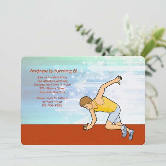 Runner-uitnodiging Kaart (Staand voorkant)