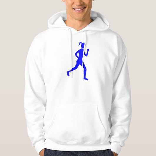 Runner (Vrouw) - Blauw Hoodie (Voorkant)