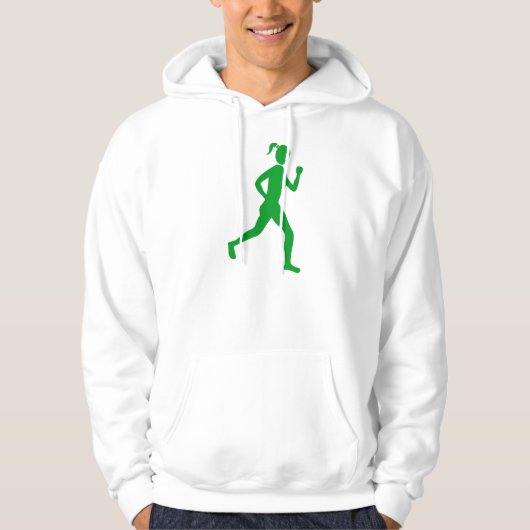 Runner (Vrouw) - Grass Green Hoodie (Voorkant)