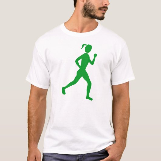 Runner (Vrouw) - Grass Green T-shirt (Voorkant)