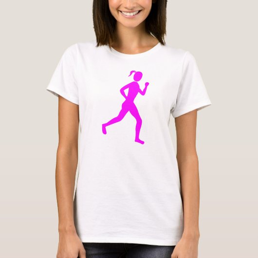 Runner (Vrouw) - Magenta T-shirt (Voorkant)