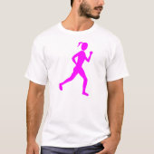 Runner (Vrouw) - Magenta T-shirt (Voorkant)
