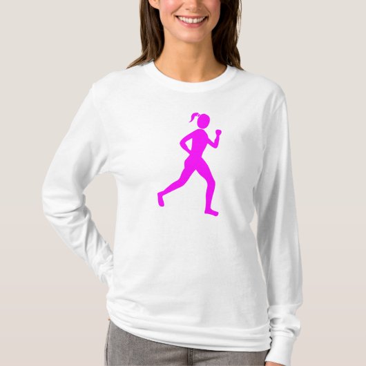 Runner (Vrouw) - Magenta T-shirt (Voorkant)