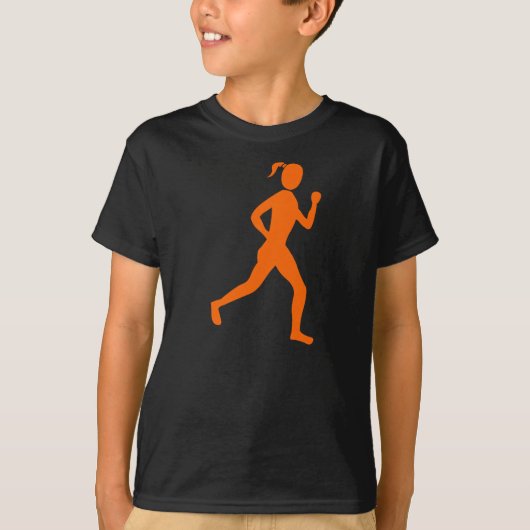 Runner (Vrouw) — Oranje T-shirt (Voorkant)
