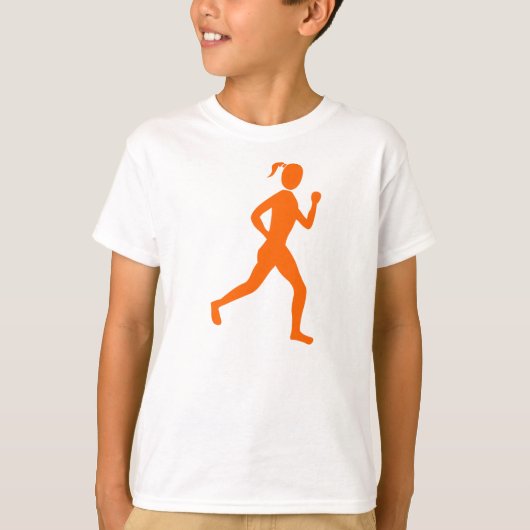Runner (Vrouw) — Oranje T-shirt (Voorkant)