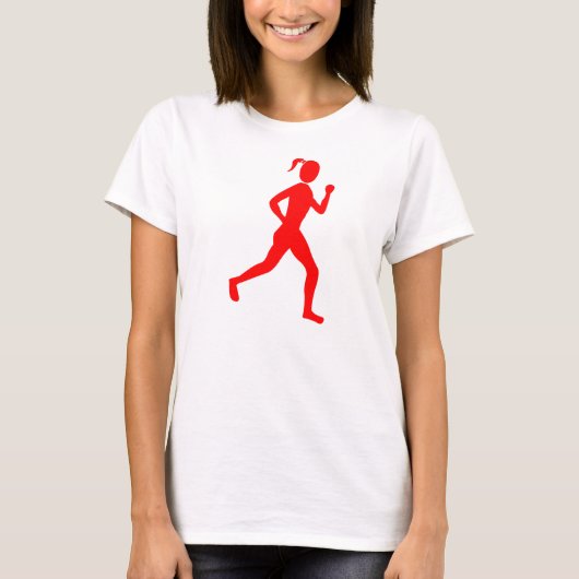 Runner (Vrouw) - Rood T-shirt (Voorkant)