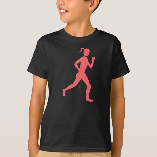 Runner (Vrouw) - Tropisch roze T-shirt (Voorkant)