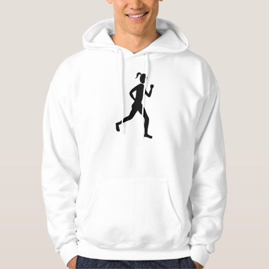Runner (Vrouw) - Zwart Hoodie (Voorkant)