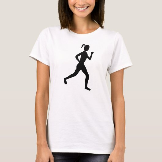 Runner (Vrouw) - Zwart T-shirt (Voorkant)
