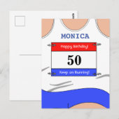 Runner White Bovenkant Briefkaart (Voorkant / Achterkant)