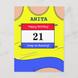 Runner Yellow Briefkaart