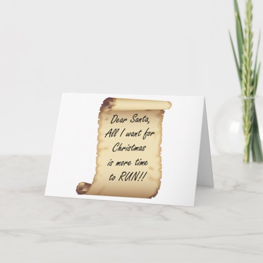 RunnerChick Beste Kerstman Feestdagen Kaart (Voorkant)