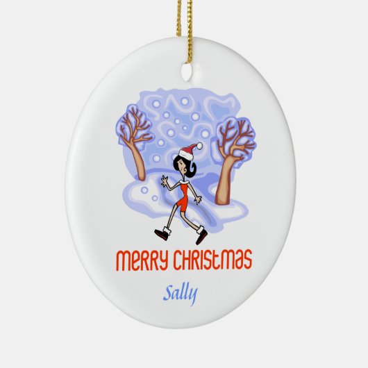 RunnerChick Persoonlijke versiering Keramisch Ornament (Rechts)