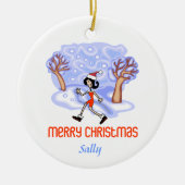 RunnerChick Persoonlijke versiering Keramisch Ornament (Voorkant)