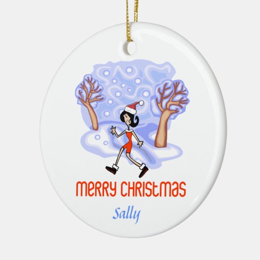 RunnerChick Persoonlijke versiering Keramisch Ornament (Links)