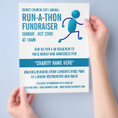 Runnerlogo, Charity Run-Walk-a-Thon-evenement Flyer (Hand)