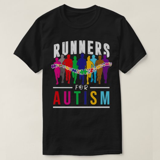 Runners for Autism Autism Awareness Run Race T-shirt (Design voorkant)