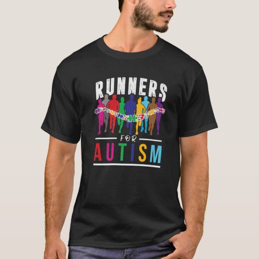 Runners for Autism - Autism Awareness Run Race T-shirt (Voorkant)