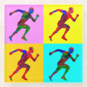 Runners Glazen Onderzetter (Voorkant)