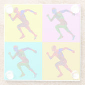 Runners Glazen Onderzetter (Achterkant)