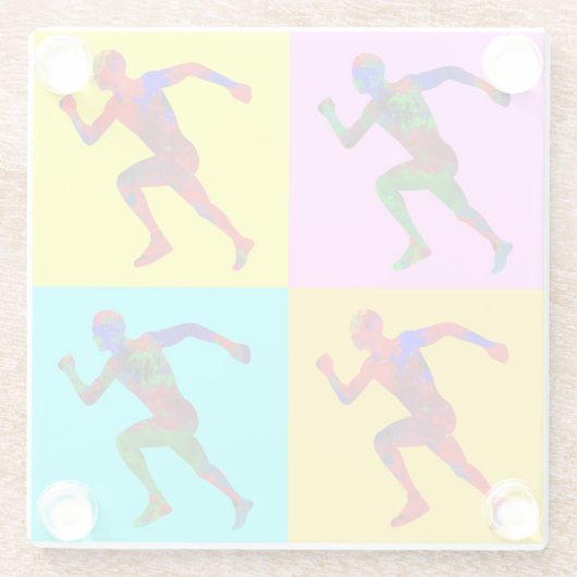 Runners Glazen Onderzetter (Achterkant)