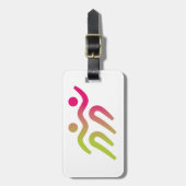 runners groep illustratie bagagelabel (Voorkant verticaal)