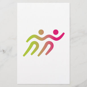 runners groep illustratie briefpapier