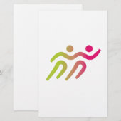 runners groep illustratie briefpapier (Voorkant / Achterkant)