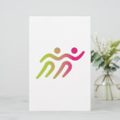 runners groep illustratie briefpapier (Staand voorkant)