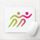 runners groep illustratie muismat (Met muis)