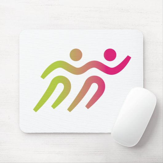 runners groep illustratie muismat (Met muis)