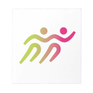 runners groep illustratie notitieblok