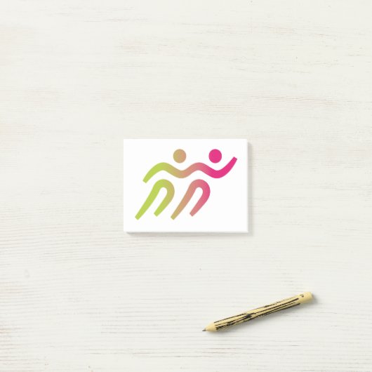 runners groep illustratie post-it® notes (Op bureau)
