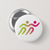 runners groep illustratie ronde button 5,7 cm (Voorkant /achterkant)