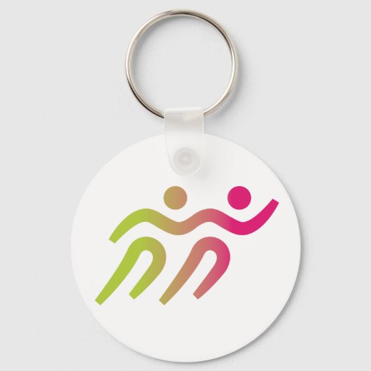 runners groep illustratie sleutelhanger (Voorkant)