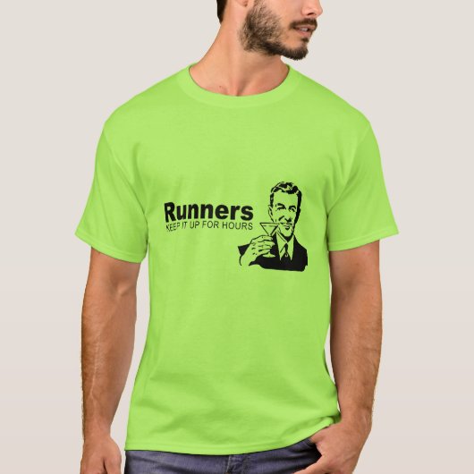 Runners houden het urenlang vol t-shirt (Voorkant)
