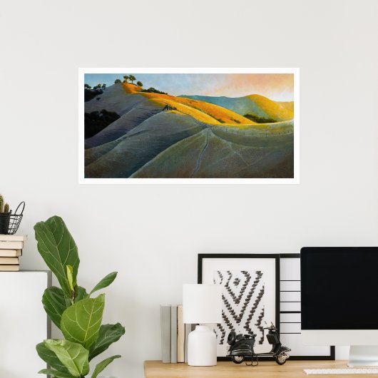 Runners in Poly Canyon Poster (Thuiskantoor)