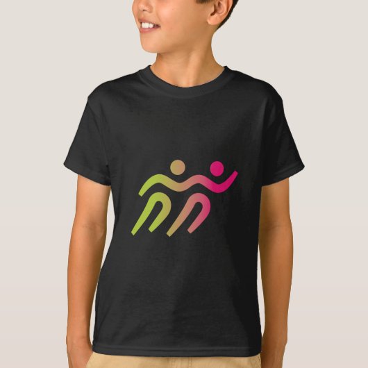 Runners jongen met meisjes t-shirt (Voorkant)