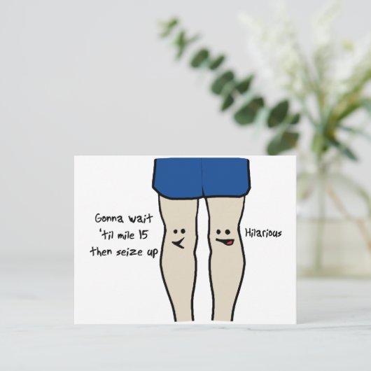 Runners Knees Briefkaart (Staand voorkant)