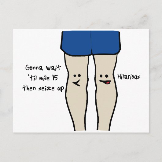 Runners Knees Briefkaart (Voorkant)