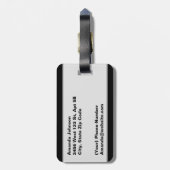 Runner's Life Funny Marathon Running Checklist Bagagelabel (Achterkant verticaal)