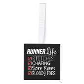 Runner's Life Funny Marathon Running Checklist Decoratie (Voorkant)