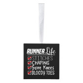 Runner's Life Funny Marathon Running Checklist Decoratie (Rechts)