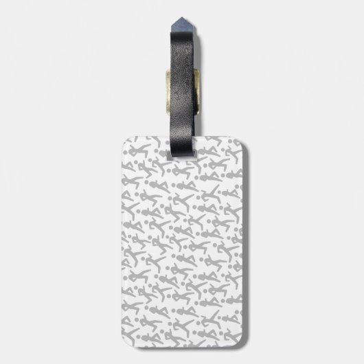 Runner's patroon bagagelabel (Achterkant verticaal)