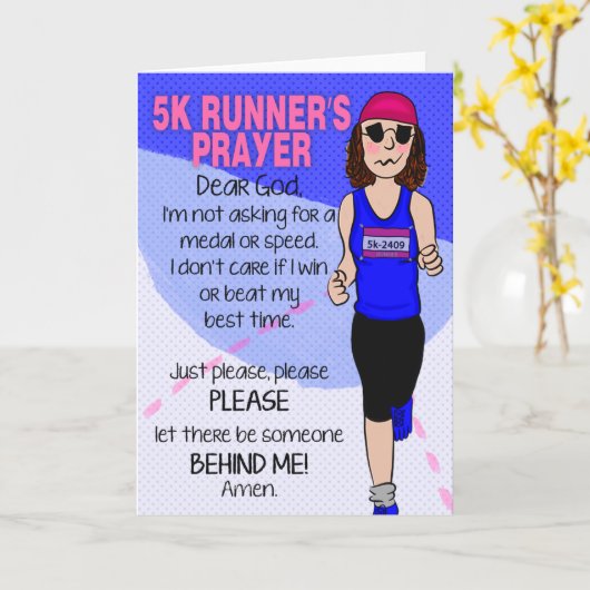 Runner's Prayer Kaart (Gele Bloem)